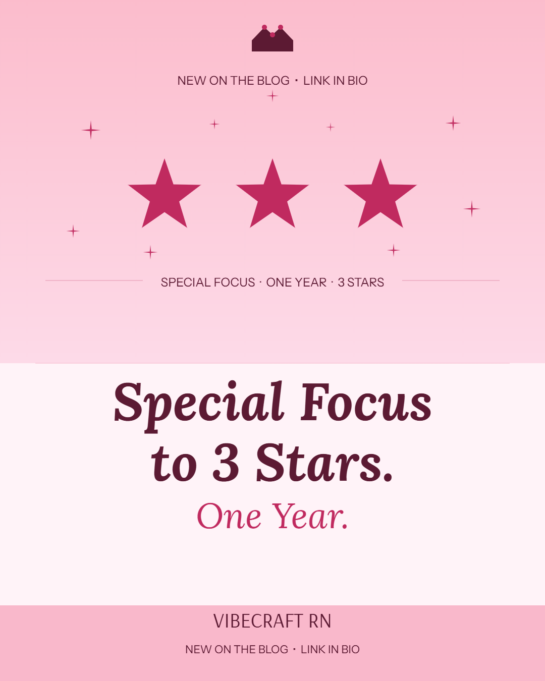 Special Focus to 3 Stars. One Year. – VibecraftRN